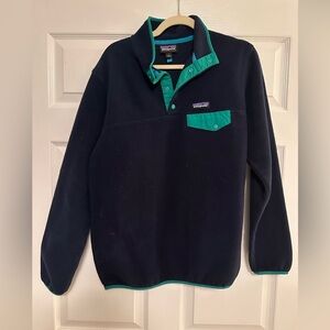Navy and Green Patagonia Pullover